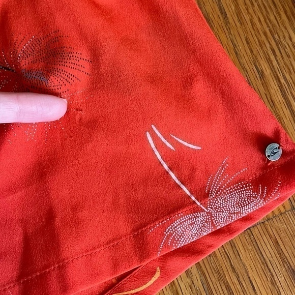 O'NEILL PACSUN Jules Shift Dress Red ish Floral 3/4 Sleeve Tie Waist Button Back - Picture 15 of 16